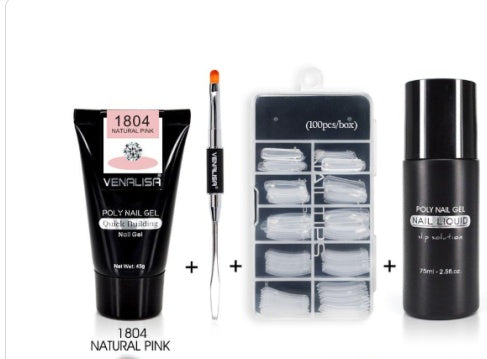 Venalisa Poly Nail Gel Kit Nail Fesign Builder Nail Gel Acrylic Transparent Crystal Camouflage Set Nail Extend Jelly Gel Polish