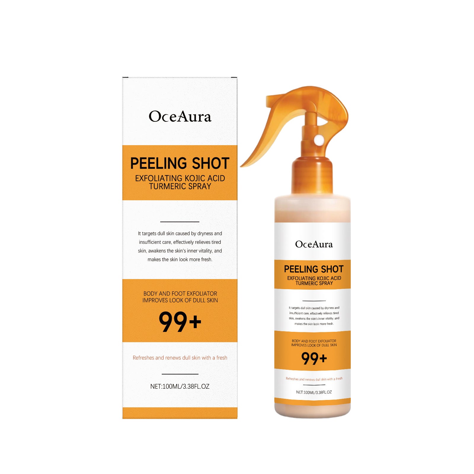 OCEAURA Kojic Acid Turmeric Cutin Cleaning Spray | Brightening & Gentle Skincare