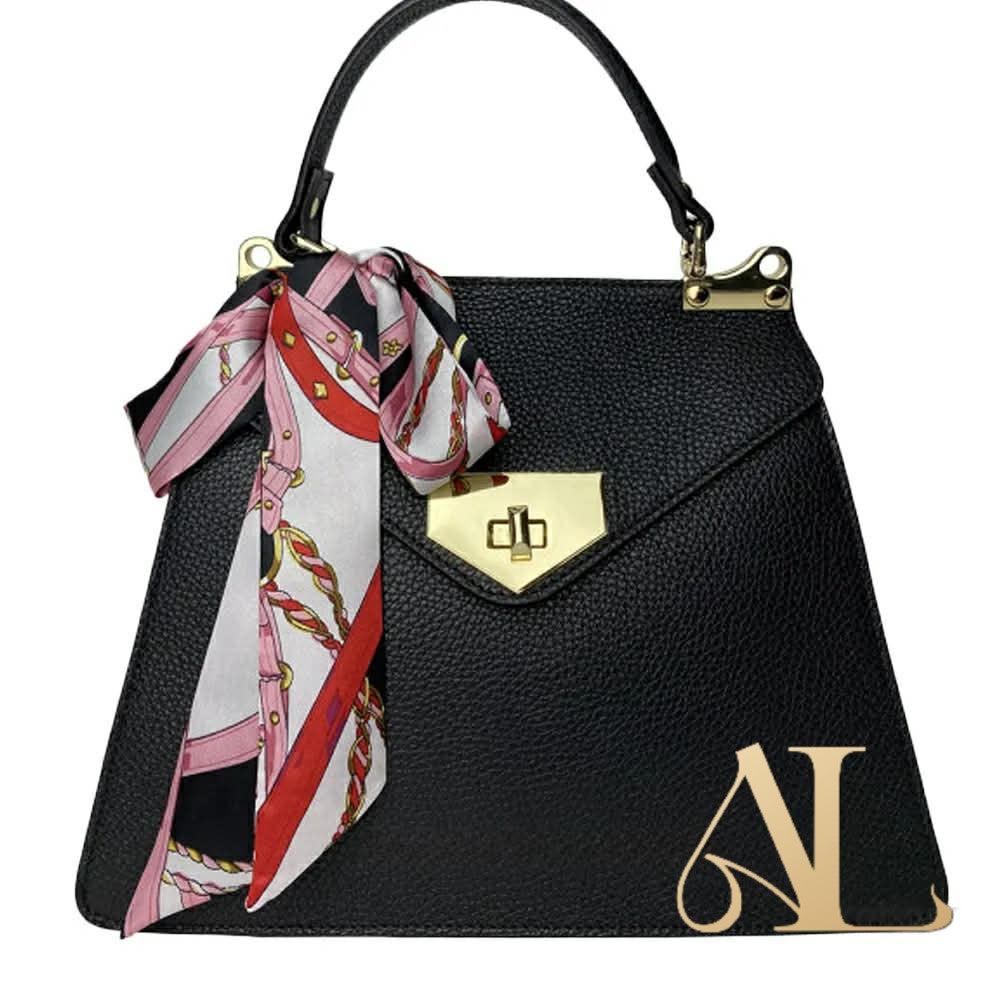 Stylish Hand Bag with Decorative Scarf – Elegant & Versatile Women's Bag