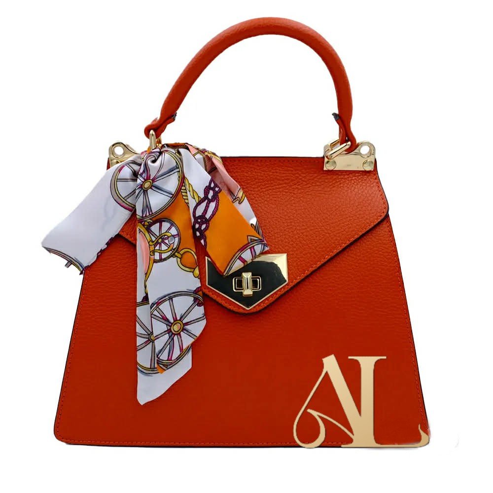 Stylish Hand Bag with Decorative Scarf – Elegant & Versatile Women's Bag