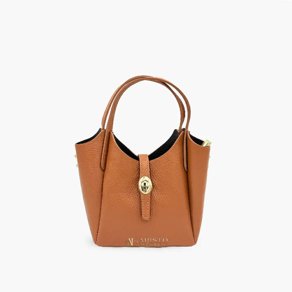 Handbag in Genuine Leather Made in Italy | Luxury Italian Leather Handbag
