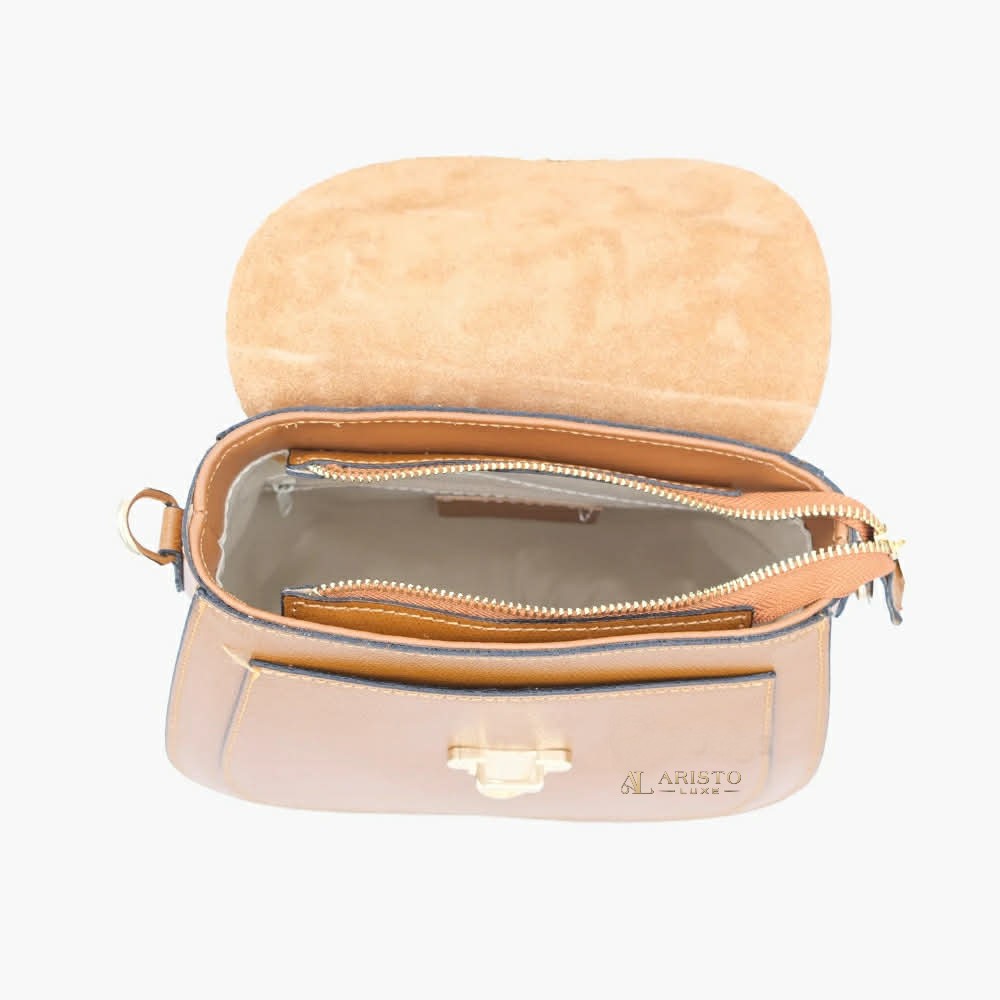 Handbag in Genuine Leather Made in Italy | Elegant Italian Leather Bag
