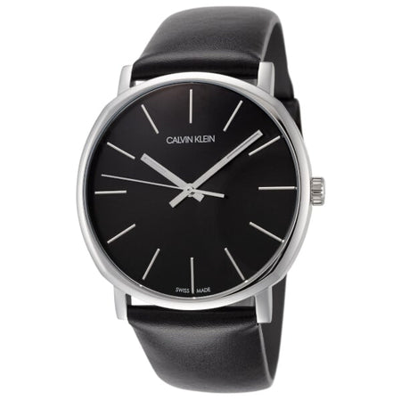 CALVIN KLEIN NEW SWISS MADE POSH QUARTZ BLACK DIAL MEAN WATCH K8Q311C1