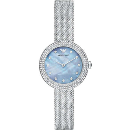 EMPORIO ARMANI LADIES WATCH 30MM QUARTZ TWO HAND MOVEMENT STAINLESS STEEL STRAP SKU AR11380