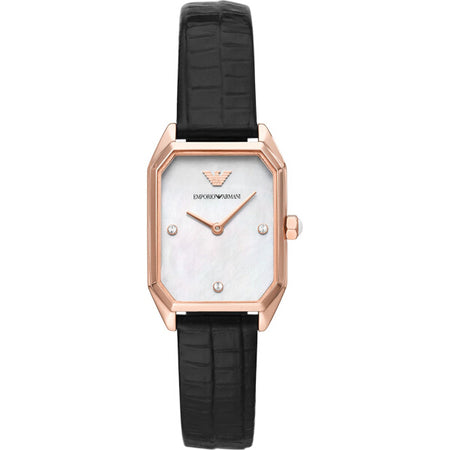 EMPORIO ARMANI 35MM LADIES WATCH LEATHER STRAP AND GOLD SKU AR11390
