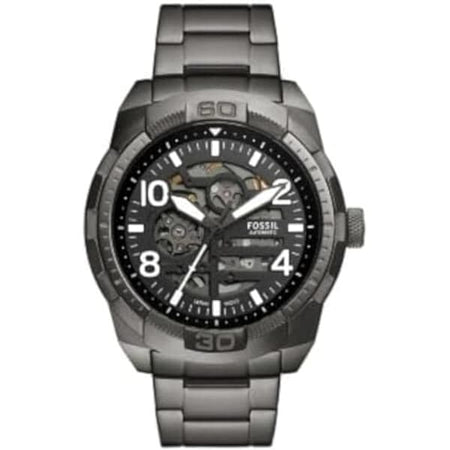 FOSSIL MEN WATCH BRONSON AUTOMATIC SMOKE STAINLESS STEEL WATCH SKU ME3255