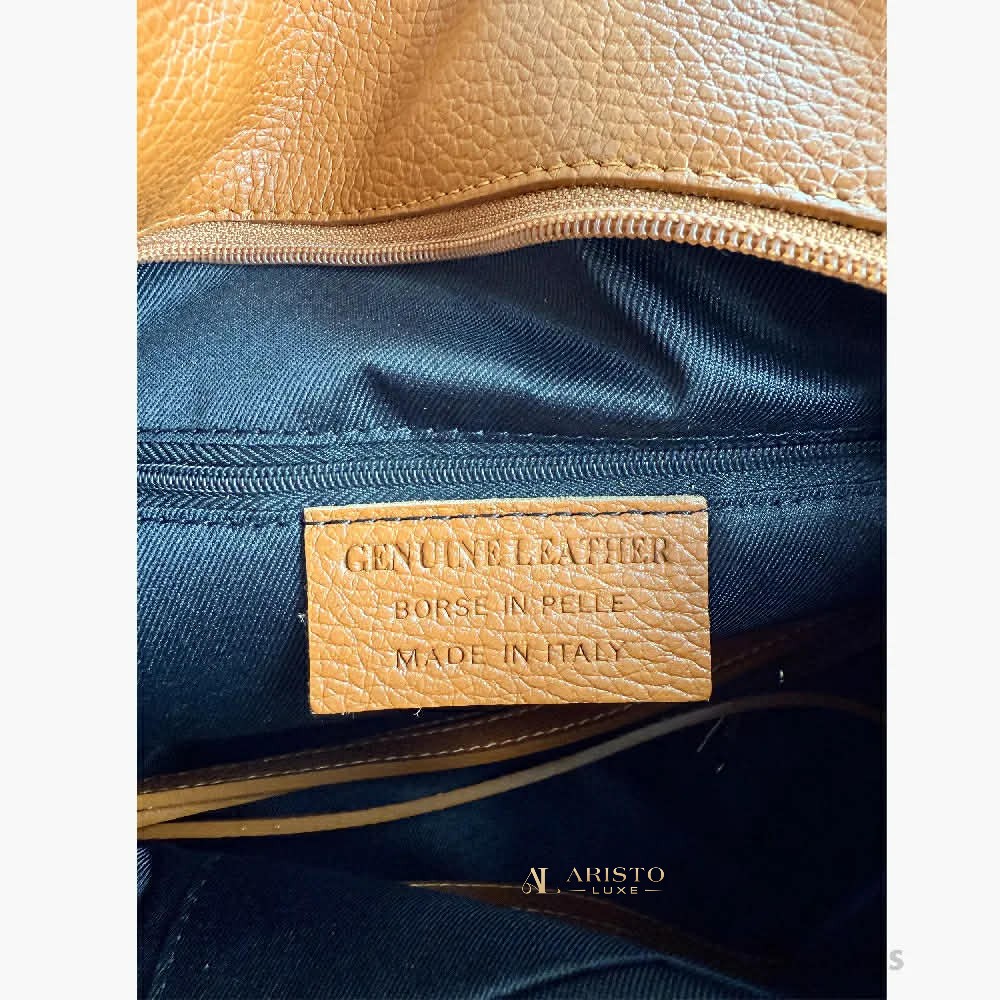 Shoulder Bag in Genuine Leather Made in Italy | Luxury Italian Leather Bag