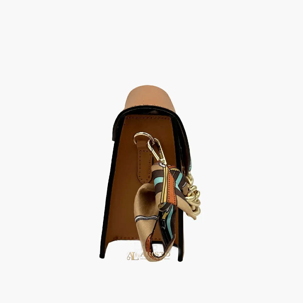 Small Handbag in Genuine Leather Made in Italy | Compact Italian Leather Bag
