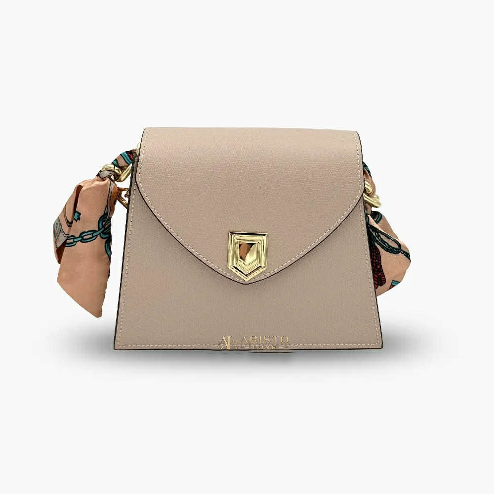 Small Handbag in Genuine Leather Made in Italy | Compact Italian Leather Bag