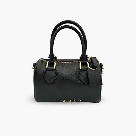 Small Handbag in Genuine Leather Made in Italy | Compact Italian Leather Bag