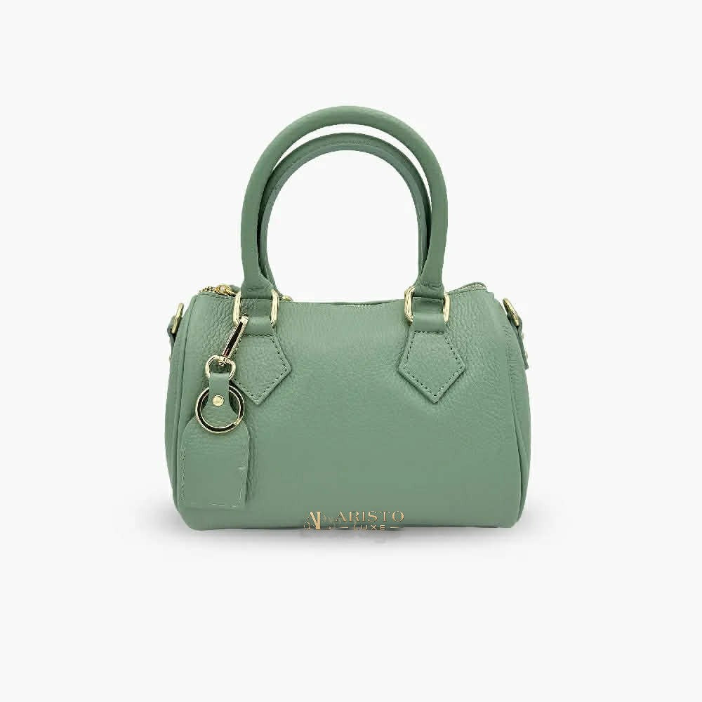 Small Handbag in Genuine Leather Made in Italy | Compact Italian Leather Bag