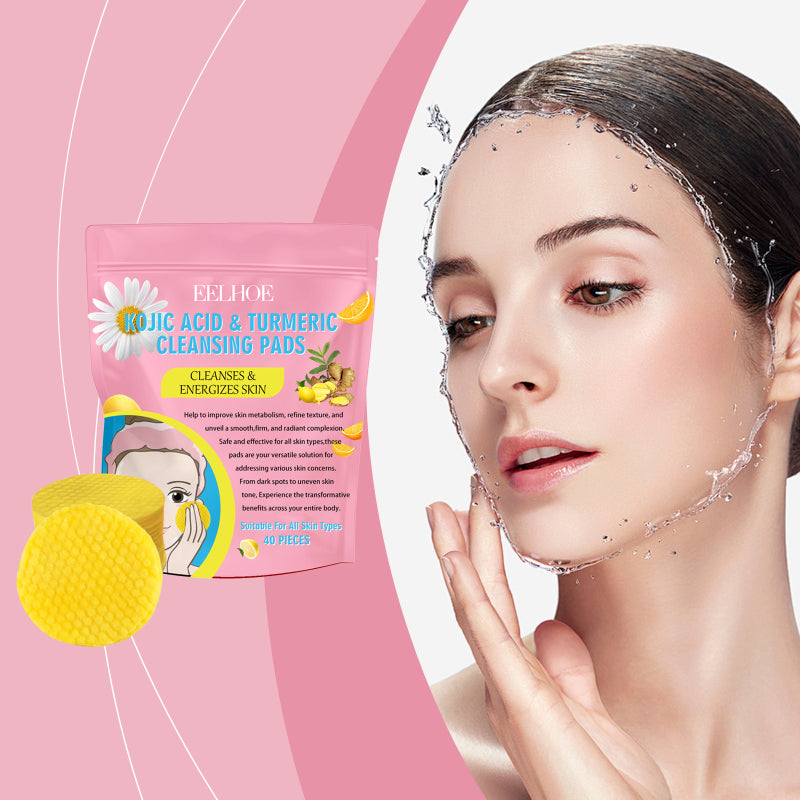 Kojic Acid Turmeric Cleansing Pads | Brightening & Gentle Skincare
