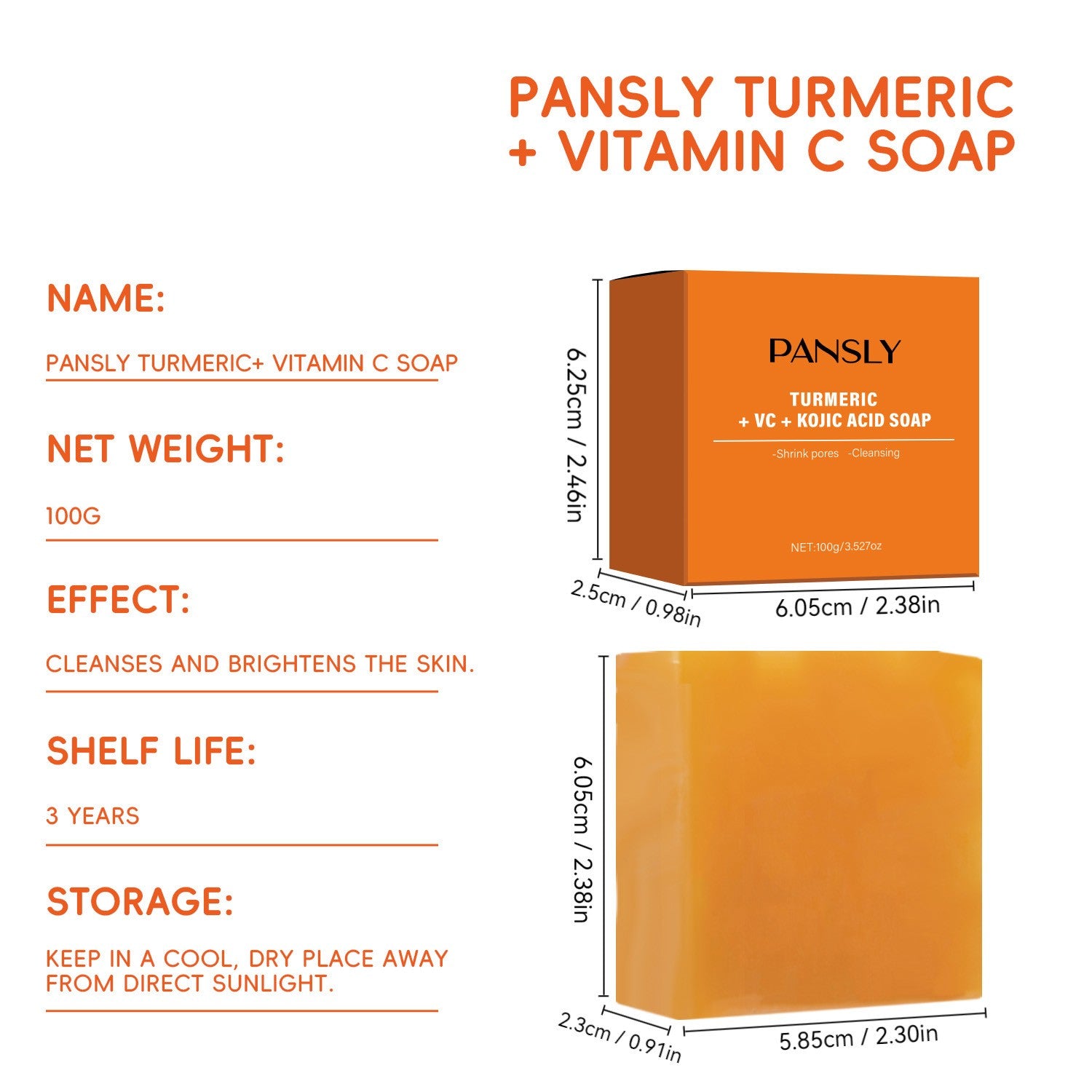 Turmeric Vitamin C Kojic Acid Soap | Brightening & Nourishing