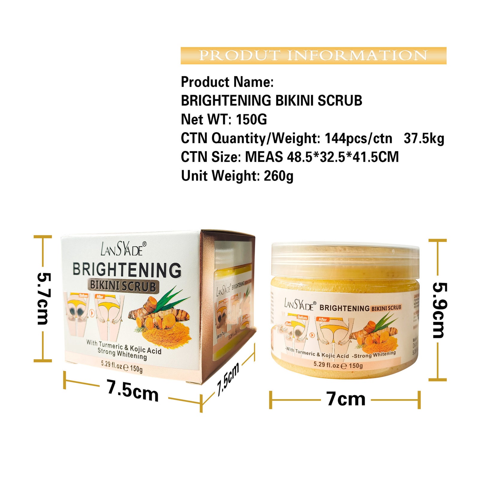 Brightening & Rejuvenating Kojic Acid Turmeric Facial Scrub